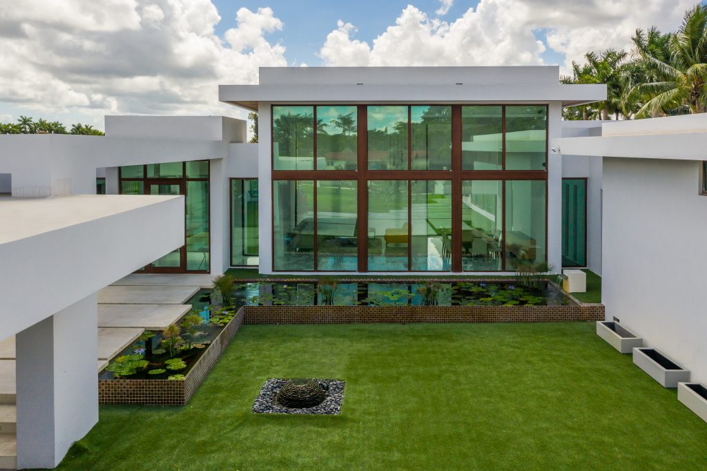 modern architectural home with a sleek and minimalist design