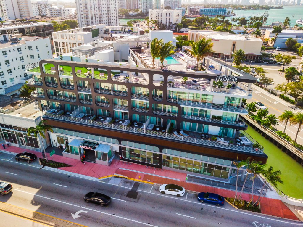 aerial view of the Palomar hotel