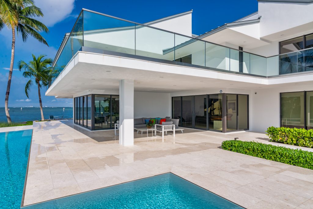 contemporary waterfront property
