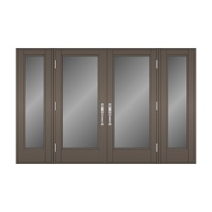 Double MG-3000 Impact-Resistant Swing Door w/ Dual Sidelights